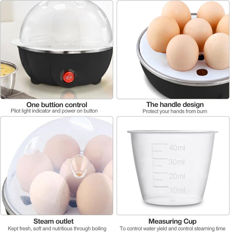 Lovskoo Egg Cooker Egg Boiler for Hard Boiled Eggs Poacher 7 Easy-To-Peel, Hard, Medium, Soft Boiled Eggs Automatic Shut Off Kitchens Appliances Apartment Essentials Must Haves - Image 4